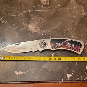 Flame Design Folding Knife